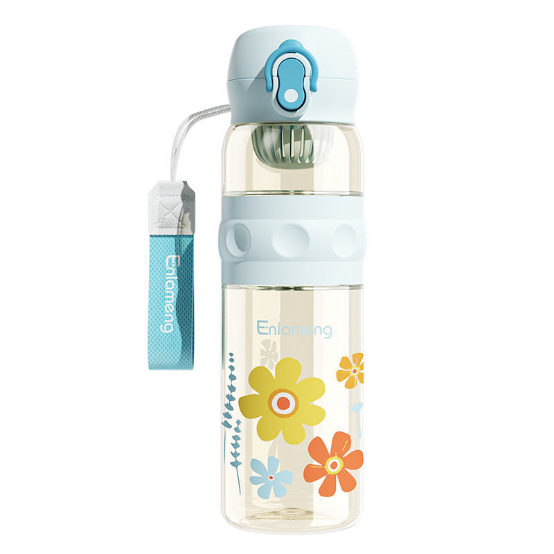 Enla Dream Double-Drink Straw Cup - Large Capacity, 500ml