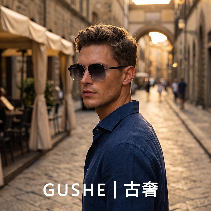 Polarized Square Sunglasses UV400 Color Changing Glasses Men