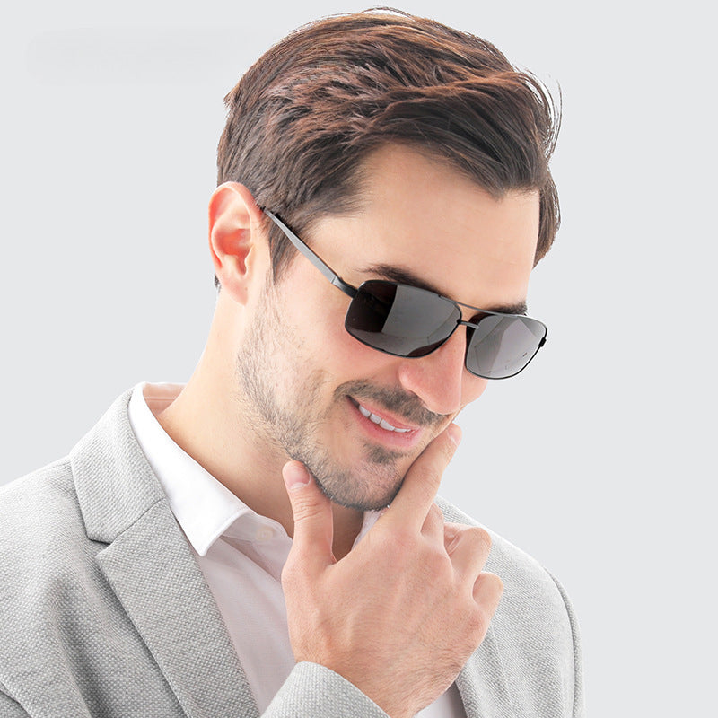 Polarized Square Sunglasses UV400 Pilot Night Vision Glasses