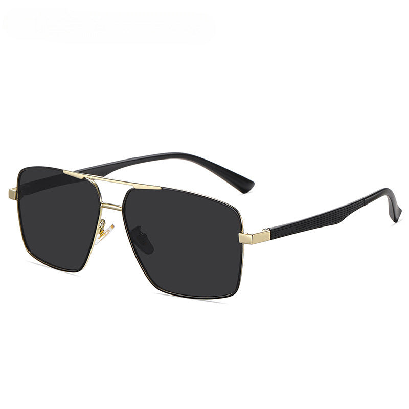 Stainless Steel Polarized Square Sunglasses UV400 Driving Glasses