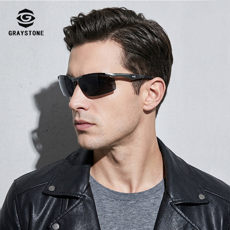Aluminum Magnesium Polarized Sports Sunglasses UV400 Cycling Men