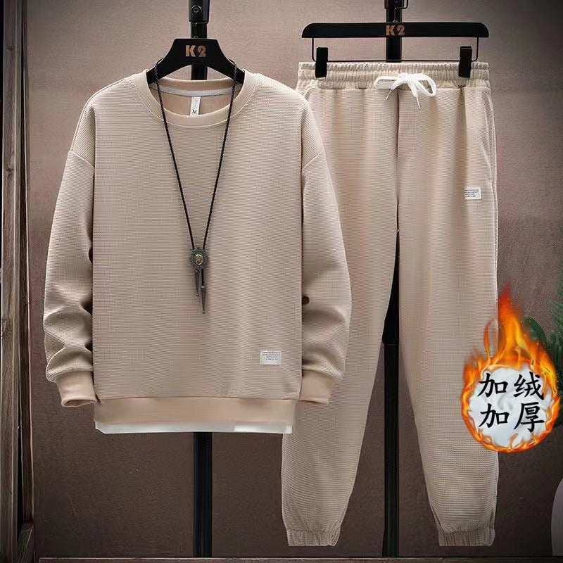 Men's Fleece-Lined Waffle Sweatshirt
