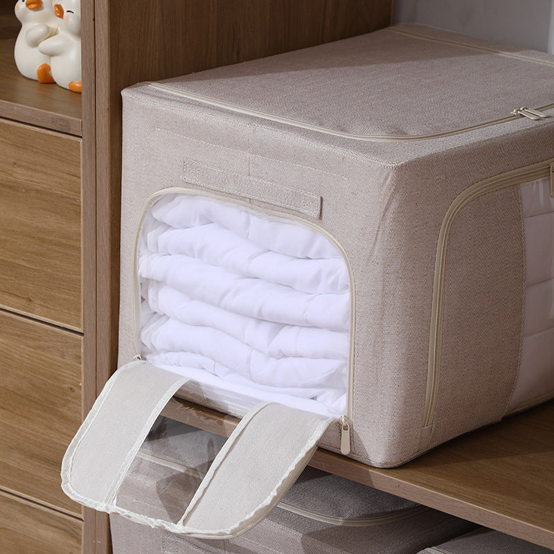 Foldable Steel Frame Storage Box - 66L, Three-Window