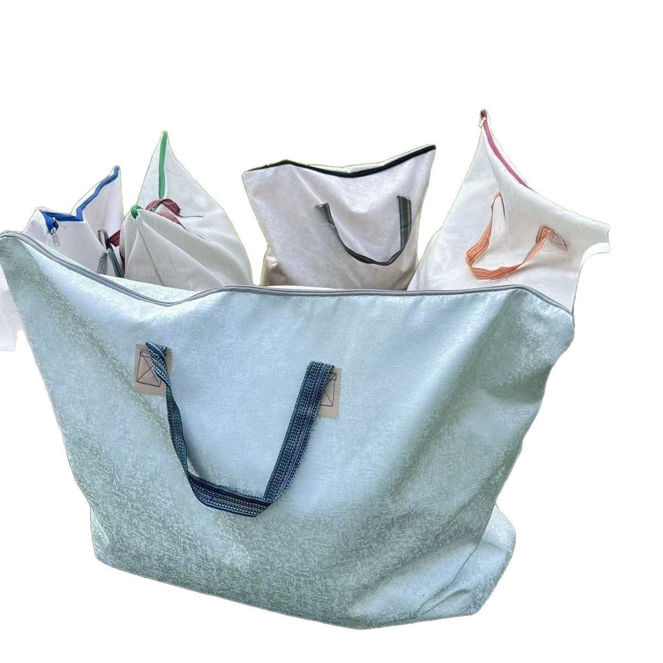 Extra Large Quilt Storage Bag - Cotton Linen, Handbag