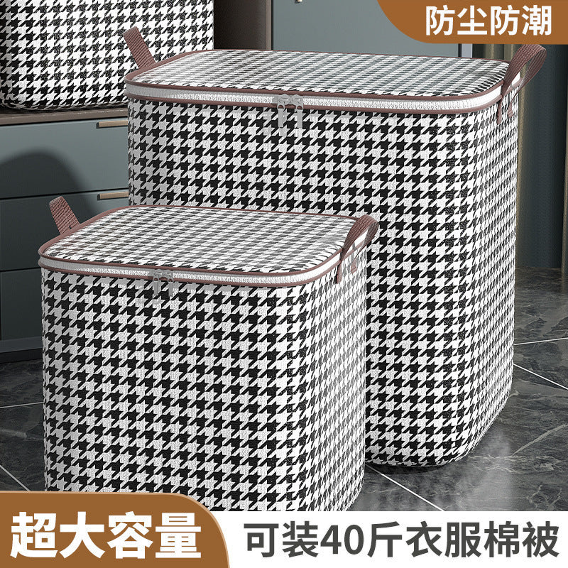 Houndstooth Waterproof Quilt Storage Bag - Large
