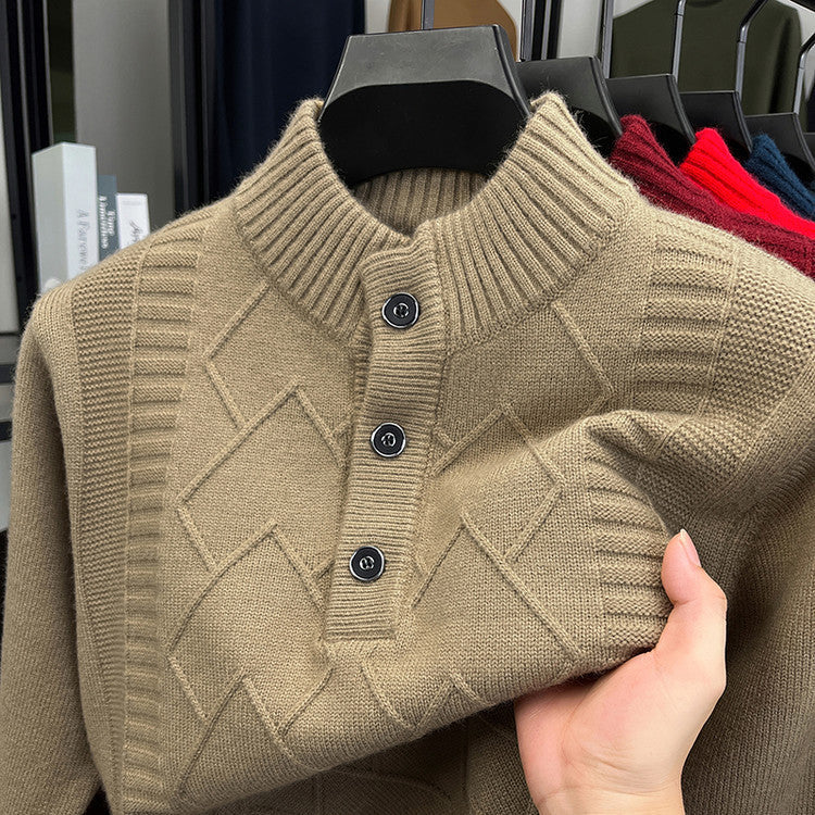 Men's Thick Knit Warm Casual Sweater