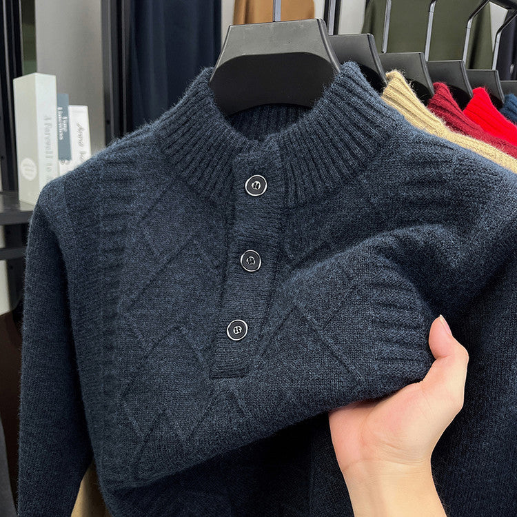Men's Thick Knit Warm Casual Sweater