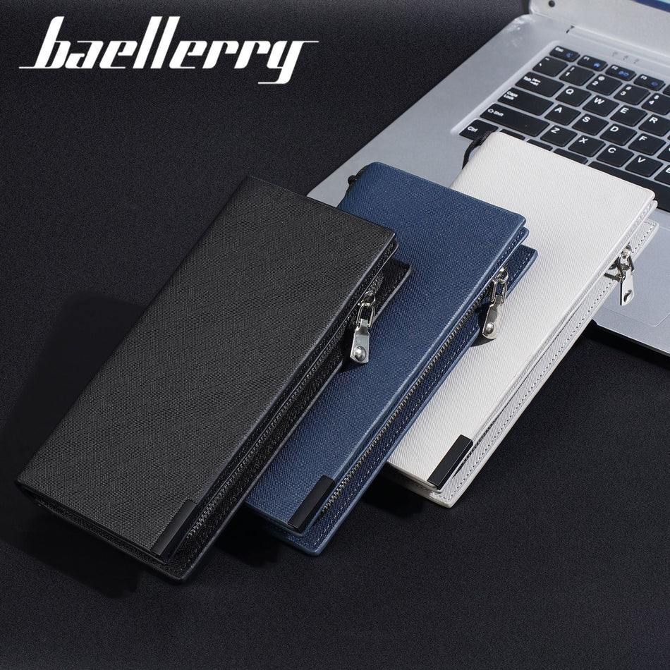 Men’s PU Leather Long Wallet Multi Card Slot Clutch Bag