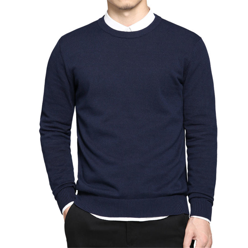 Men's Solid Color Turtleneck Knit Sweater
