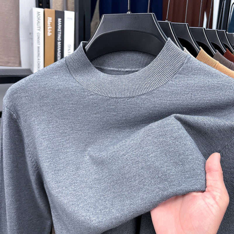 Men's Silk Wool Blend Half Turtleneck Sweater