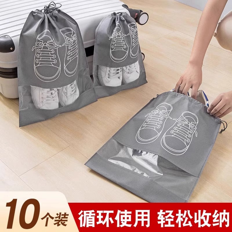 Transparent Shoe Storage Bag Set - Dustproof, 6 Pack
