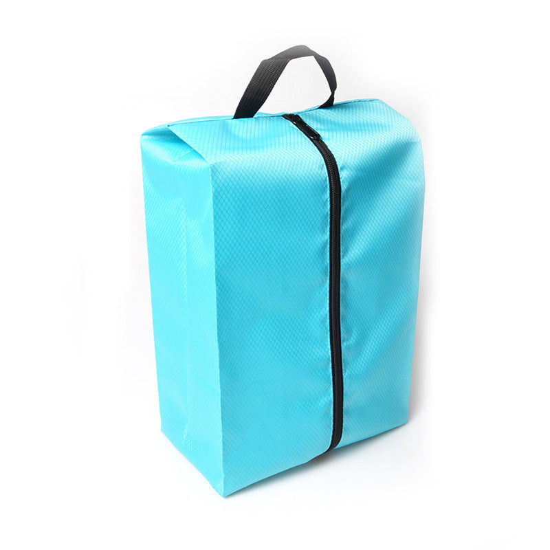 Ming Rong Waterproof Rhombus Grid Shoe Bag - Nylon