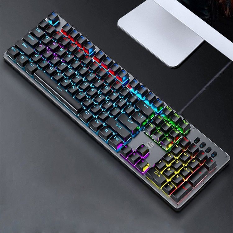 HP GK100F Mechanical Keyboard 104 Key Green Switch Gaming