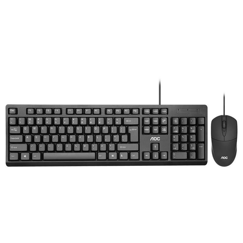 AOC KM160 Wired Keyboard and Mouse Combo for Office Use