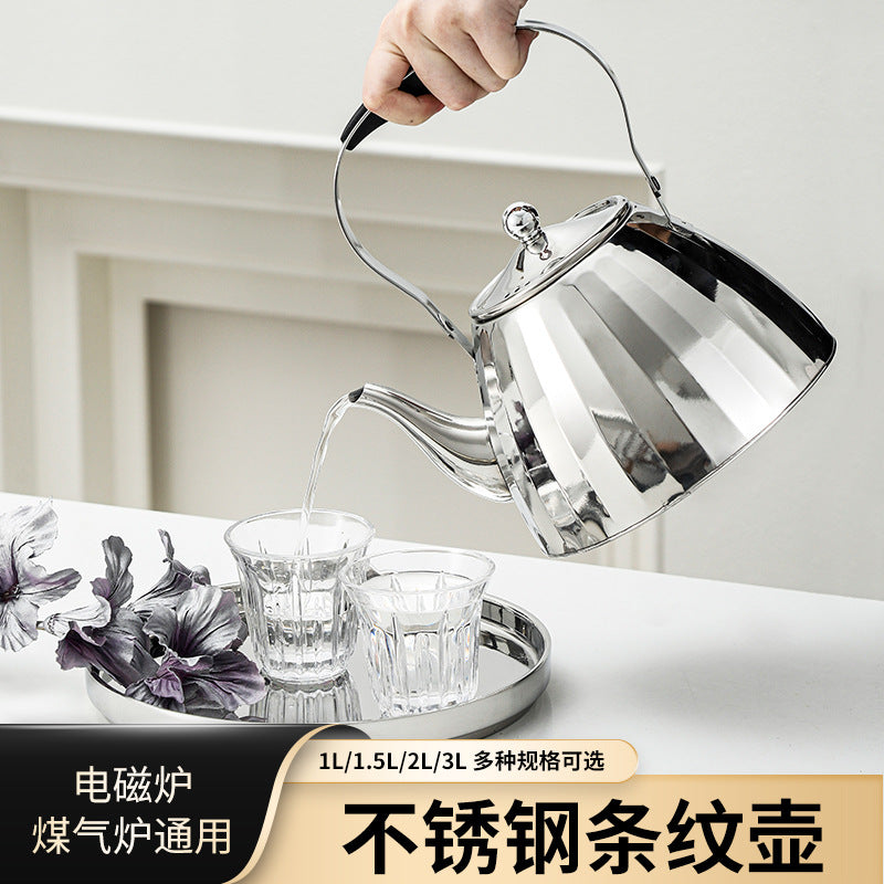 Lepati Thickened Stainless Steel Whistle Kettle - Large