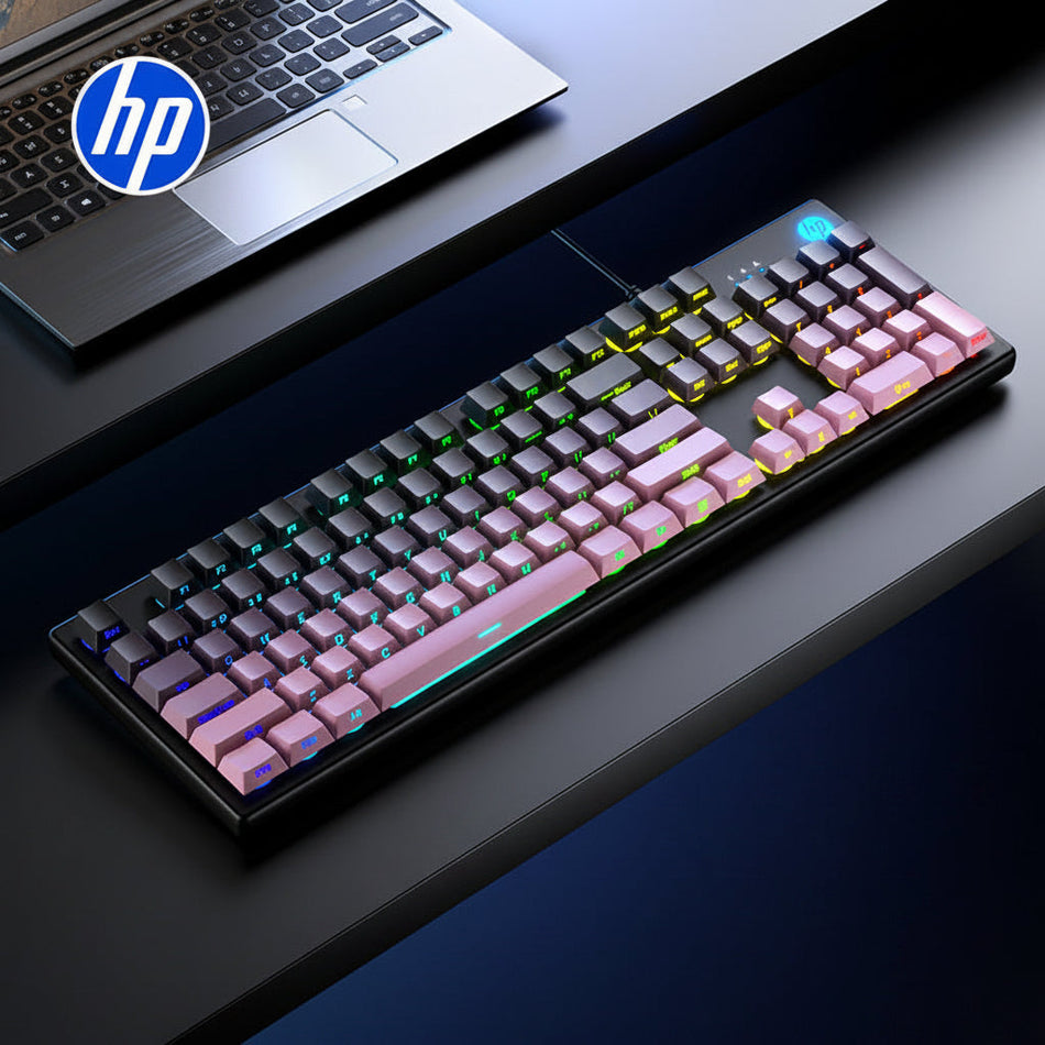 HP K500 Wired Keyboard with Side Engraved Backlit Keys
