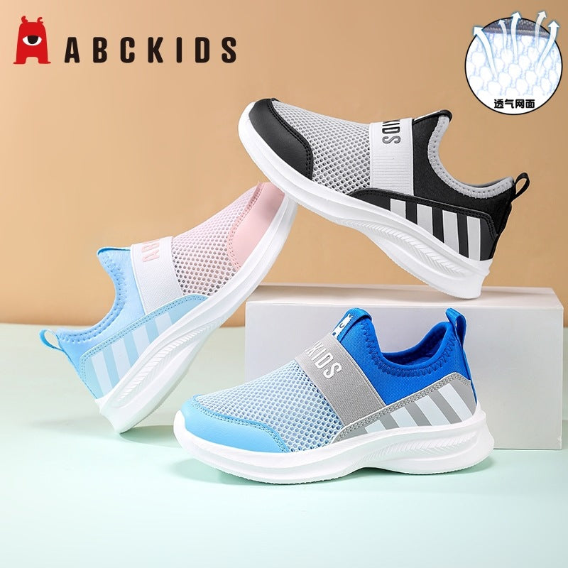 Kids' Breathable Mesh Sneakers – Lightweight Velcro Running Shoes