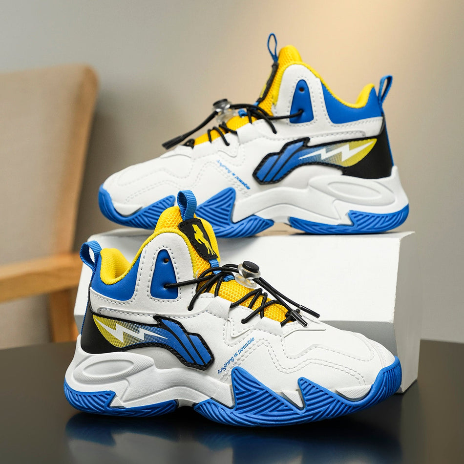 Boys' Basketball Shoes – Non-Slip Athletic Sneakers with