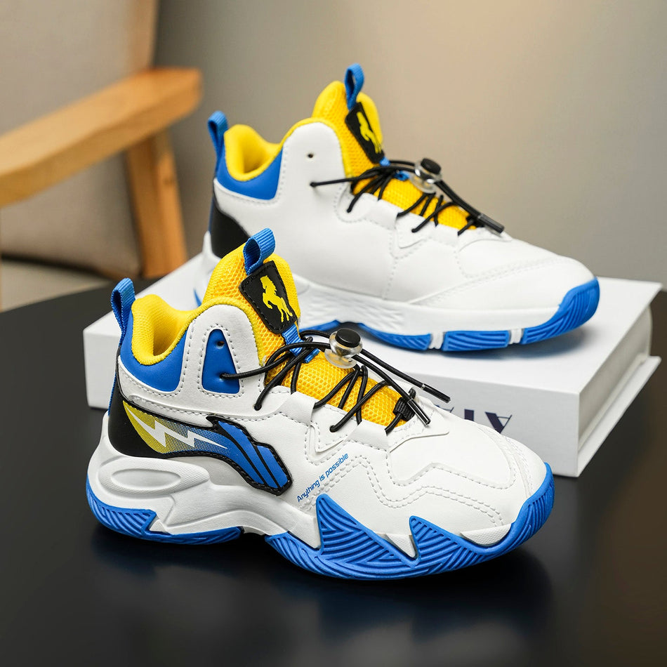 Boys' Basketball Shoes – Non-Slip Athletic Sneakers with