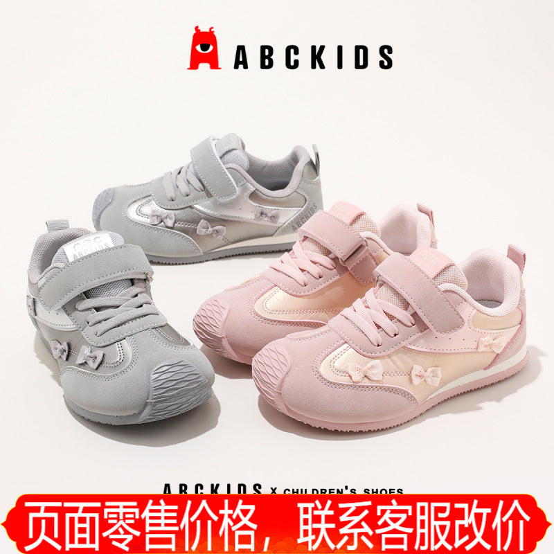 Girls' Casual Sneakers – Lightweight Hook-and-Loop Training Shoes