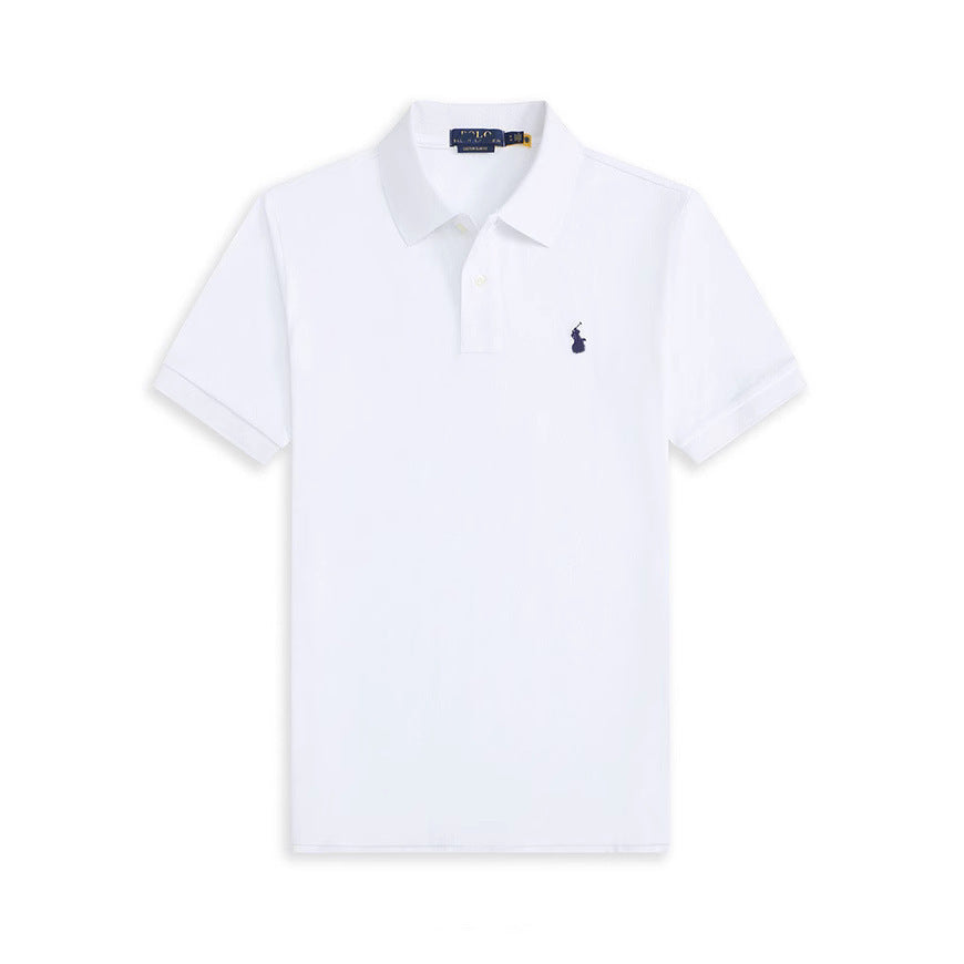 Men's Embroidered Short Sleeve Classic Polo Shirt