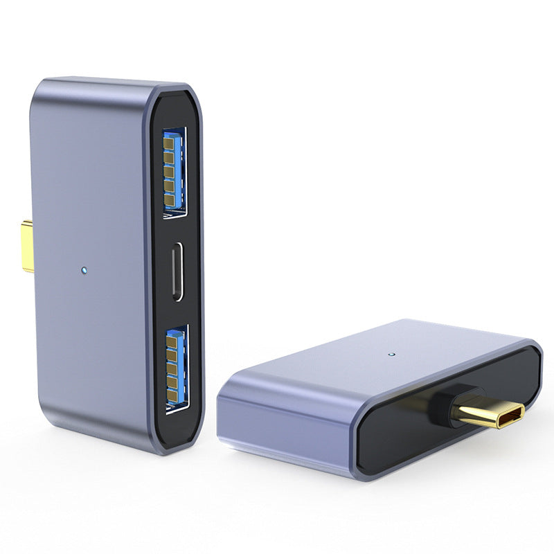 Type-C to USB 3-in-1 OTG Adapter with Charging and Light