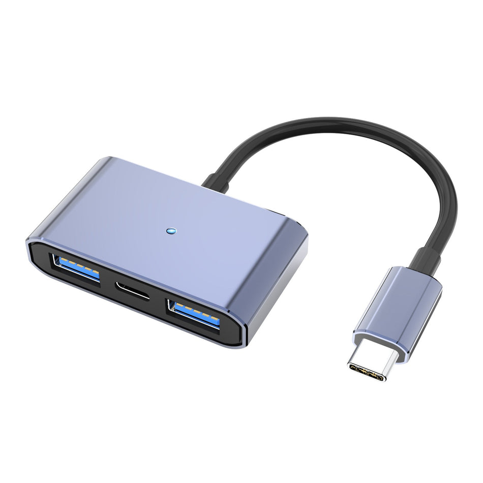 Type-C OTG Dual USB Adapter Cable with Charging and Light