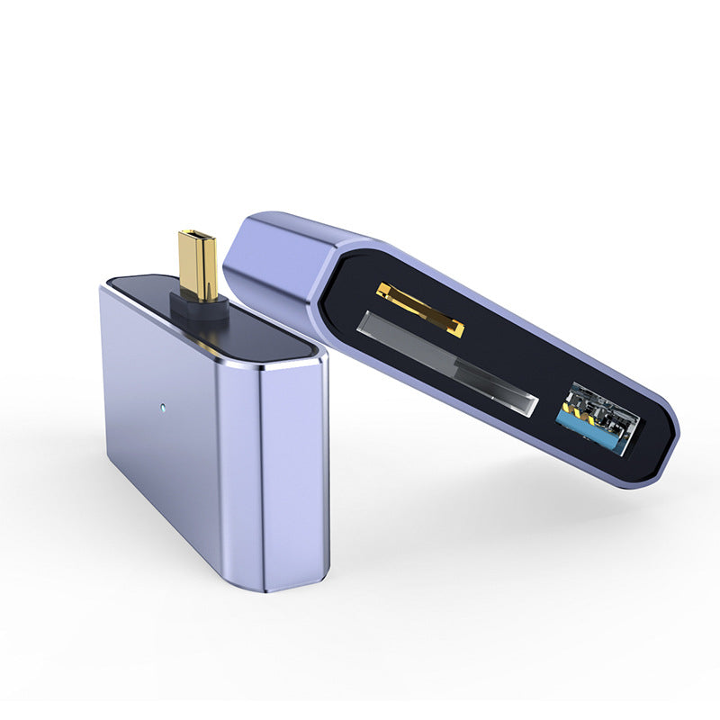 Type-C Multi-Function SD TF Card Reader Adapter with Light