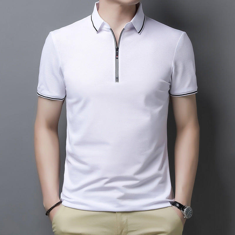 Men's Embroidered Short Sleeve Casual Polo Shirt