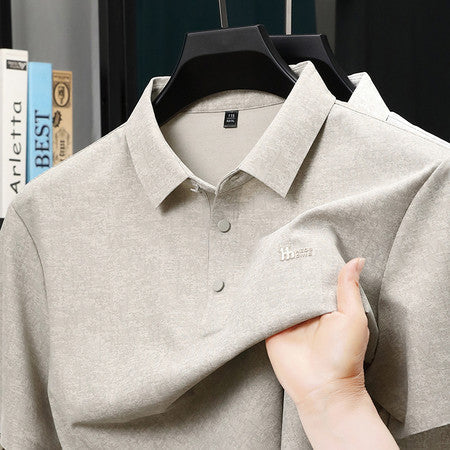 Men's Short Sleeve Turn Down Collar Casual Polo Shirt