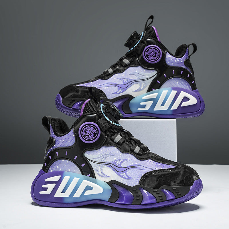 Kids' Basketball Shoes – Lightweight Dial-Fit Sports Sneakers for