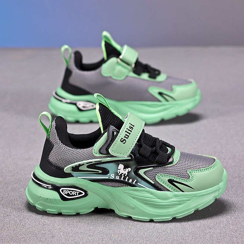 Breathable Mesh Velcro Sports Shoes Lightweight Casual