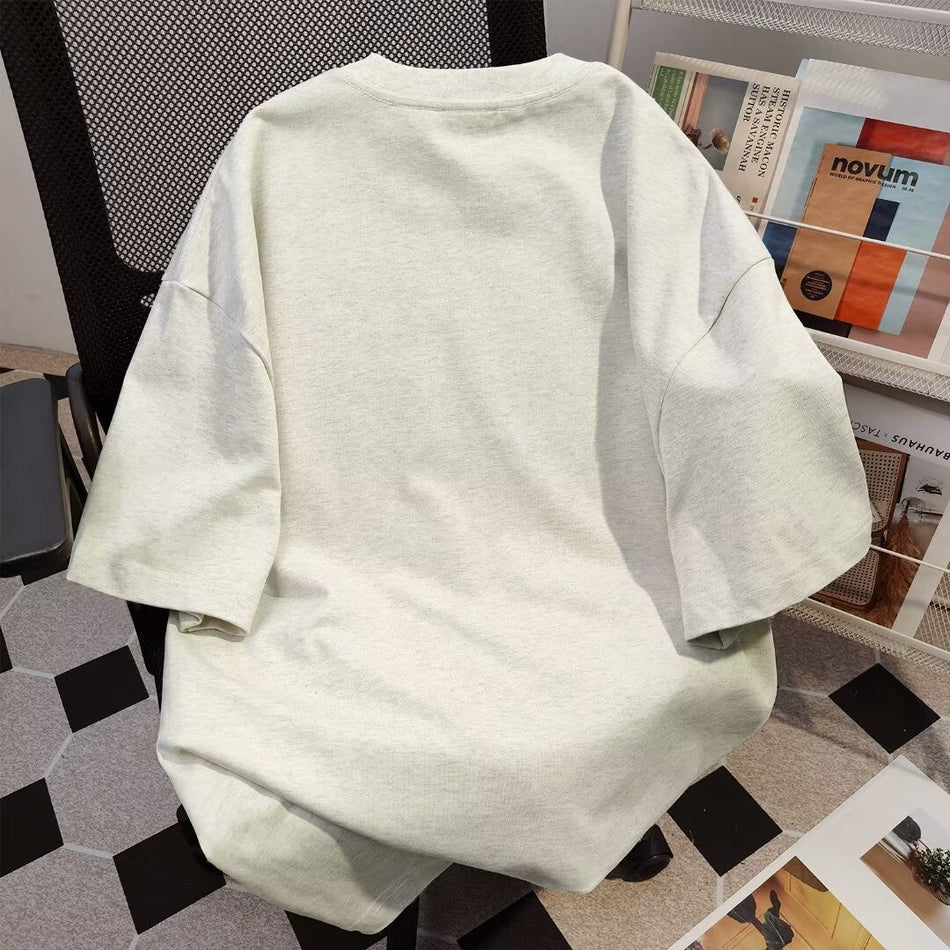 Pure Cotton Cat Print T-Shirt for Boys Loose Fit Casual Wear