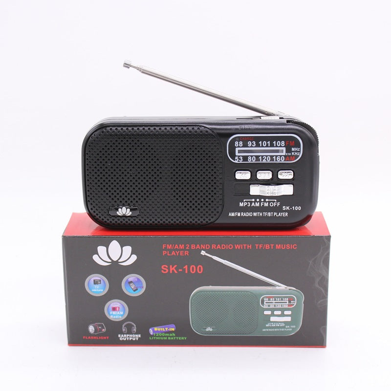 Portable Bluetooth FM Radio MP3 Player with Built-In Speaker