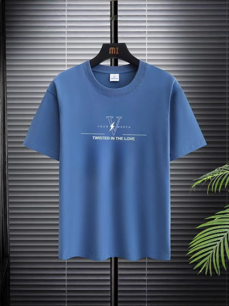Men's Ice Silk Quick-Dry Loose Fit Casual T-Shirt Round Neck