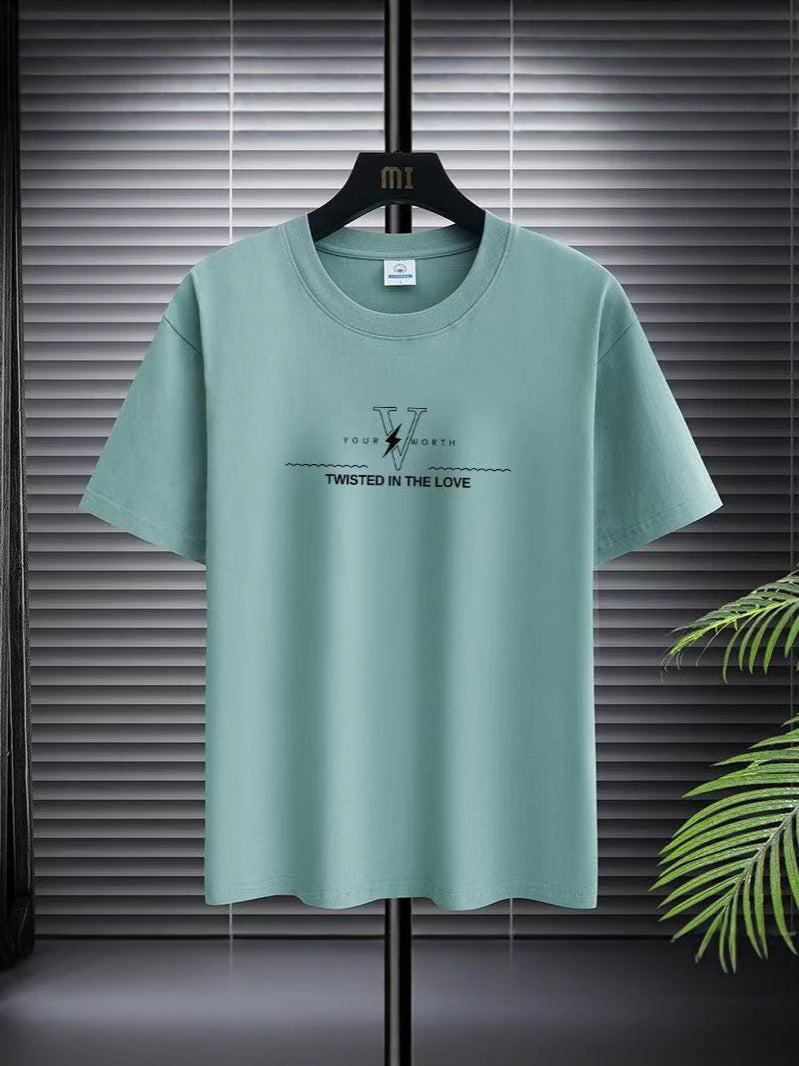 Men's Ice Silk Quick-Dry Loose Fit Casual T-Shirt Round Neck