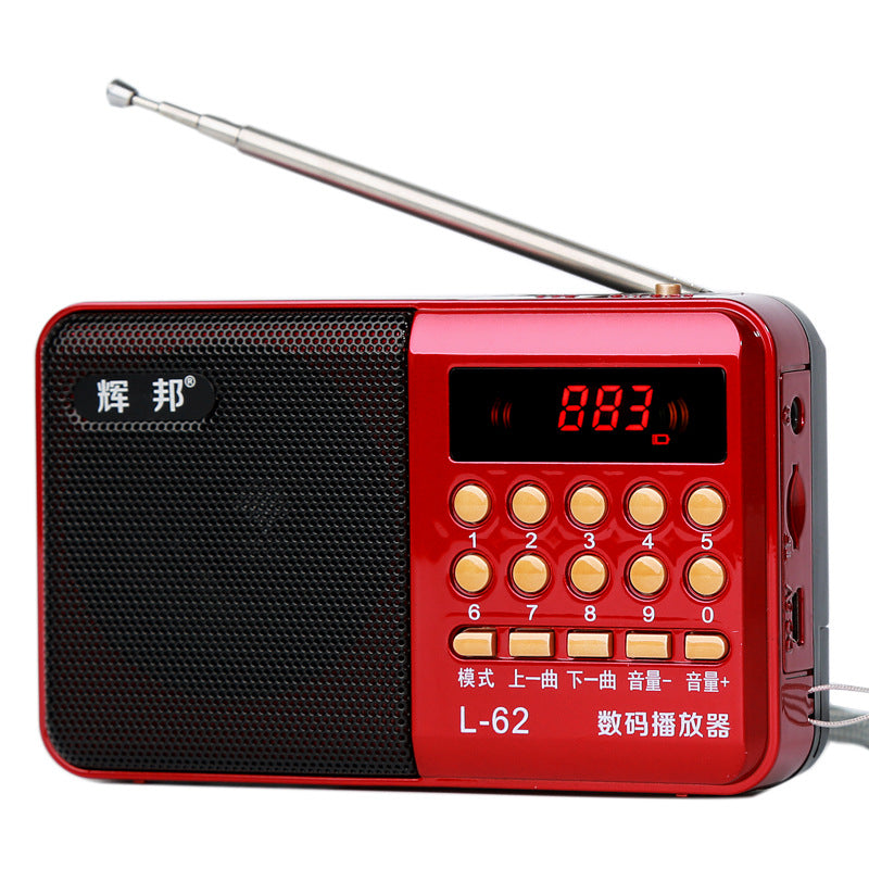 Portable Mini FM Radio MP3 Player with USB & Digital Display
