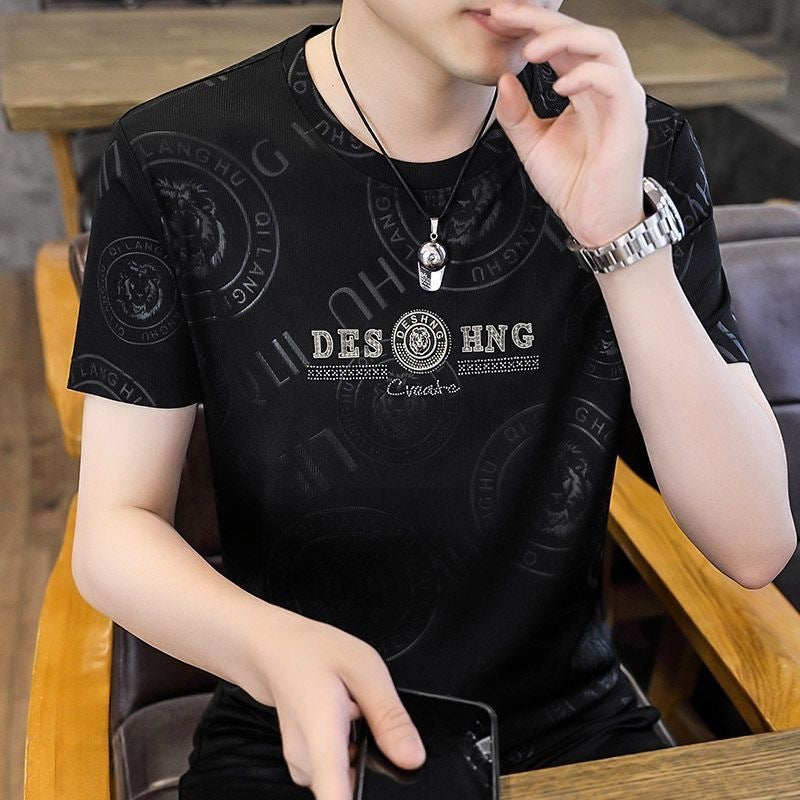 Men's Quick-Dry Casual T-Shirt Thin Short Sleeve All-Match Top