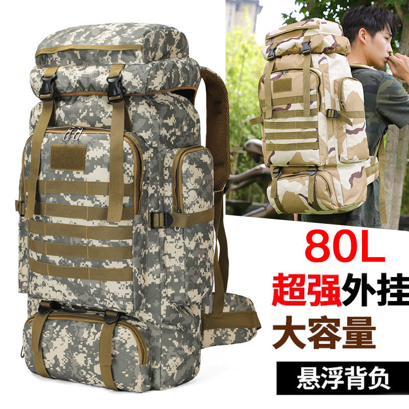 Large Capacity Camouflage Hiking and Camping Backpack