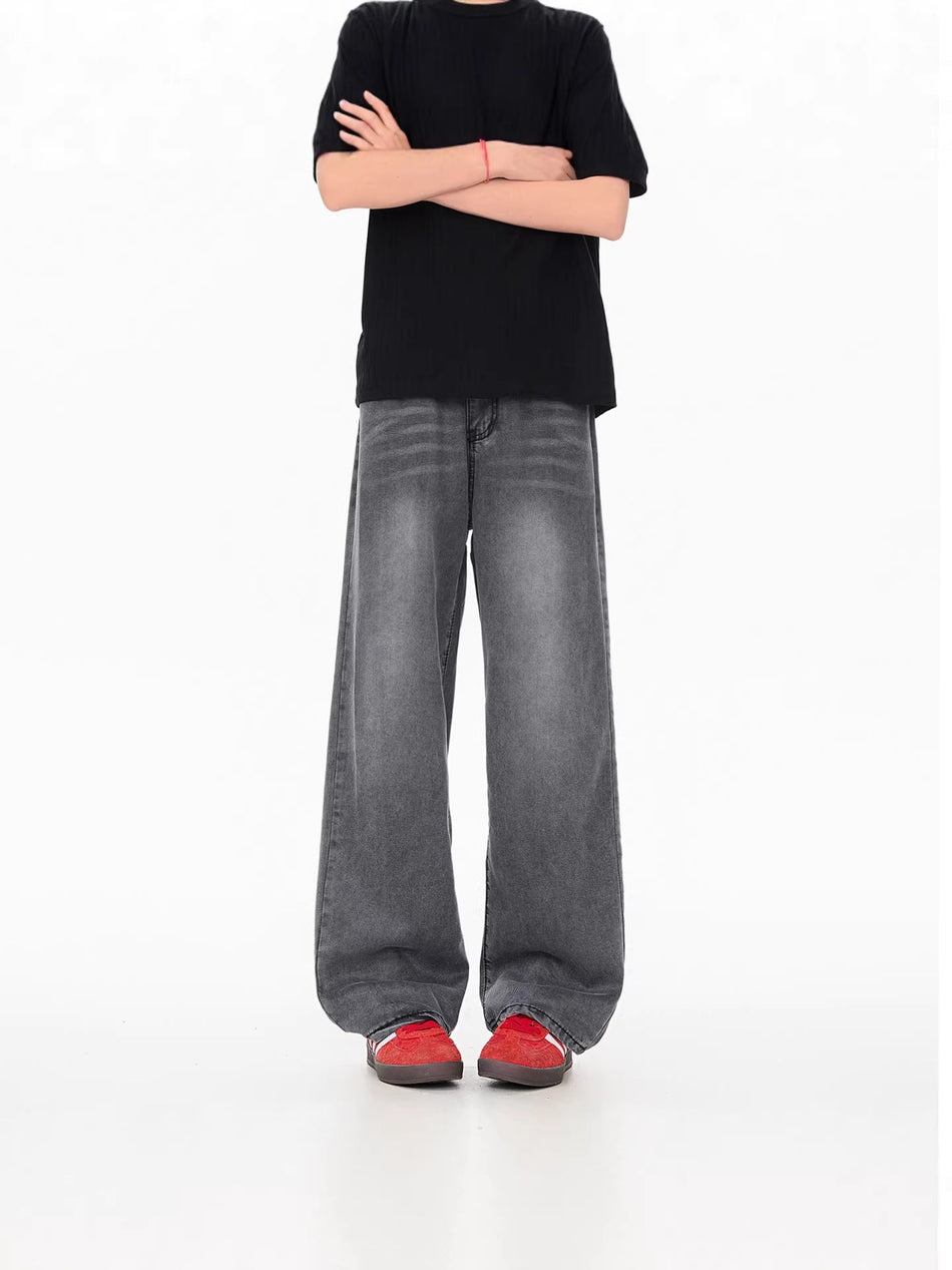 Califans Color Block Distressed Straight Leg Jeans for Men