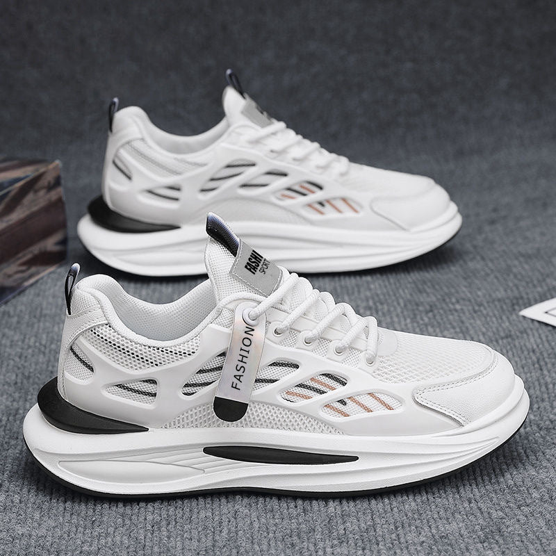 Men's Breathable Mesh Dad Shoes Thick Sole Casual Sneakers
