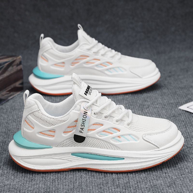 Men's Breathable Mesh Dad Shoes Thick Sole Casual Sneakers
