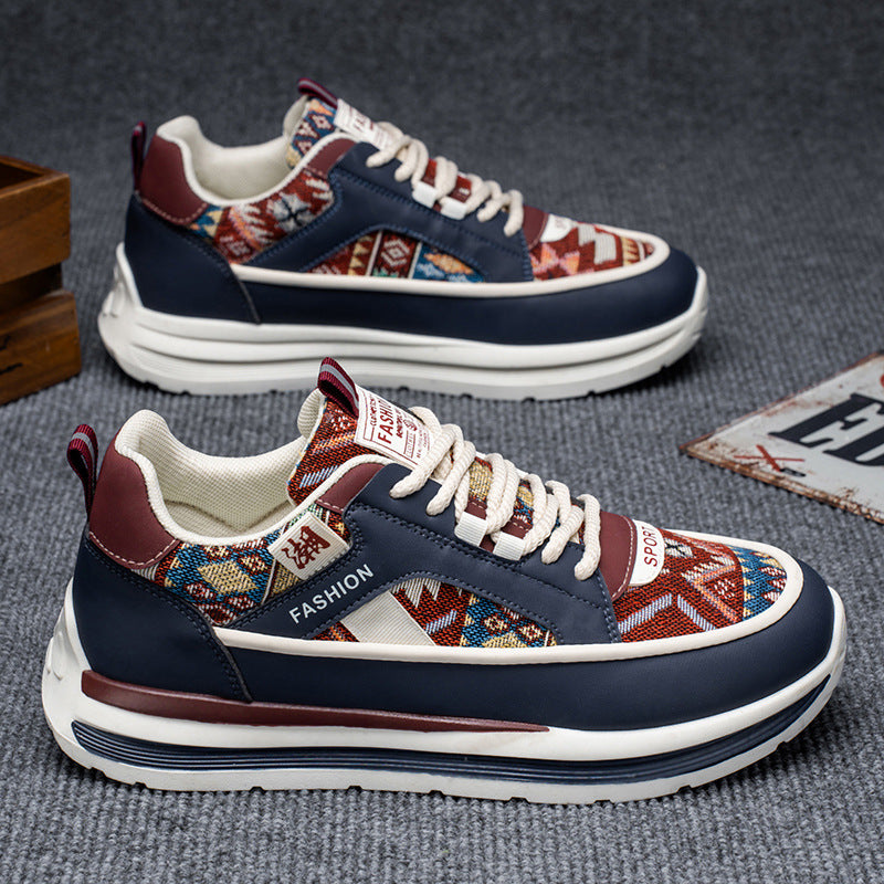 Men's Embroidered Casual Sports Shoes Breathable Board Sneakers