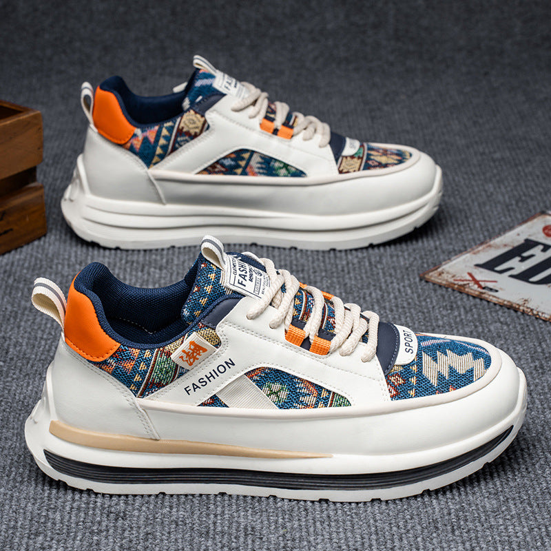 Men's Embroidered Casual Sports Shoes Breathable Board Sneakers