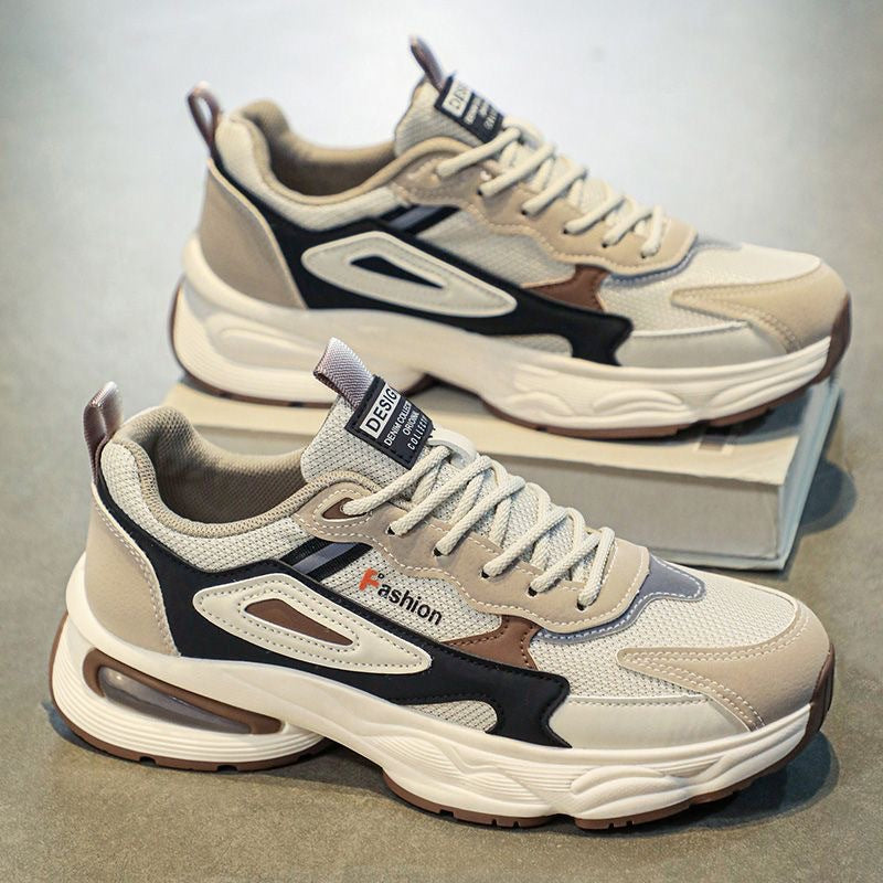 Men's Korean Style Mesh Sneakers Thick Sole Casual Shoes