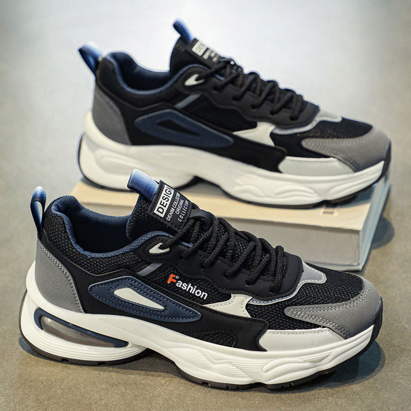 Men's Korean Style Mesh Sneakers Thick Sole Casual Shoes