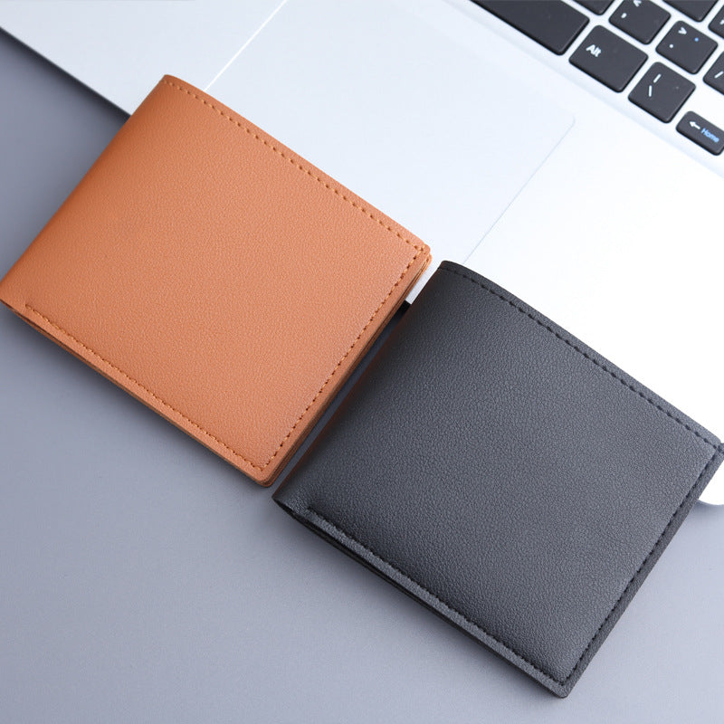 Men's Minimalist Short Wallet with Multi-Card Storage