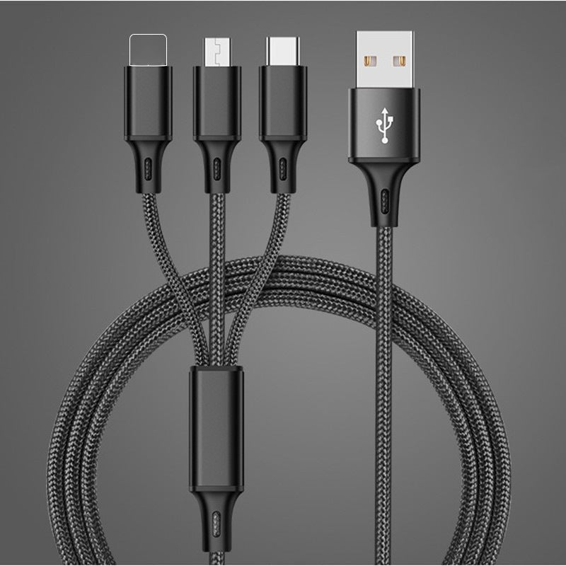 Zhengyong 3-in-1 Fast Charging Cable (1.2m Braided Multi-USB