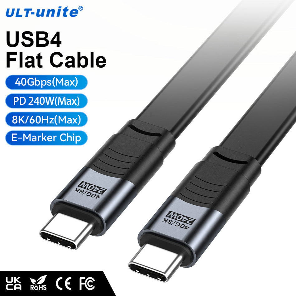 Ult-unite 240W PD High-Speed Ultra-Short Type-C Cable