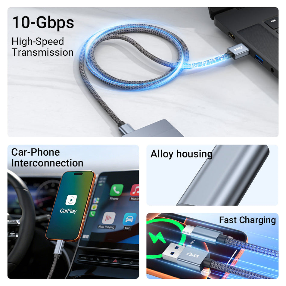 ULT-unite USB 3.0 to Type-C 10Gbps Braided Cable